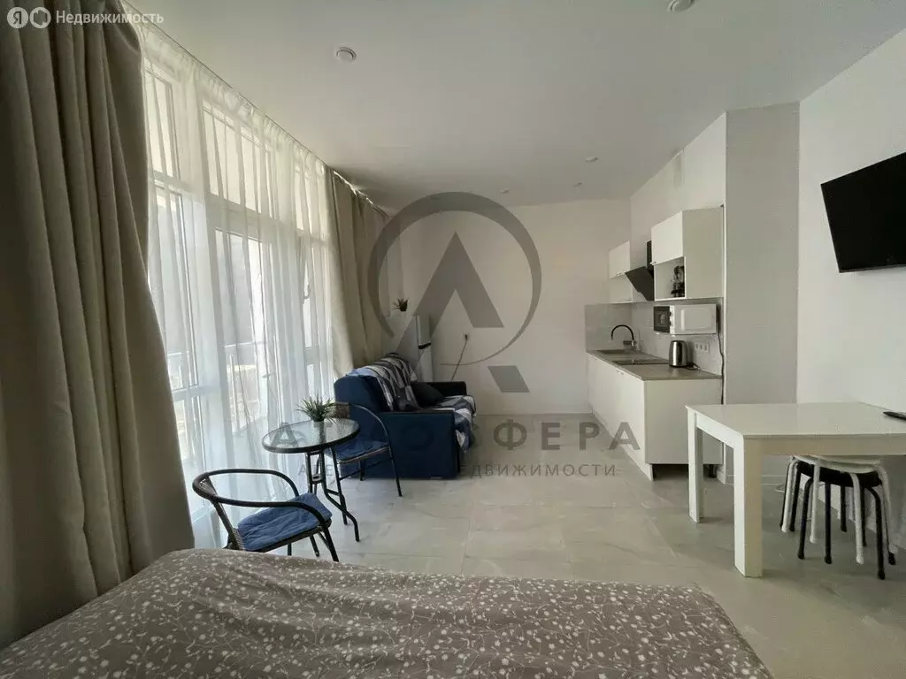 Квартира-студия: село Ольгинка, 3-й микрорайон, 22 (28.2 м) - Фото 1