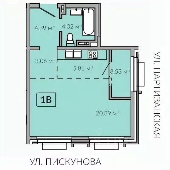 1-к кв. Иркутская область, Иркутск Байкальская ул., 91 (41.6 м) - Фото 1