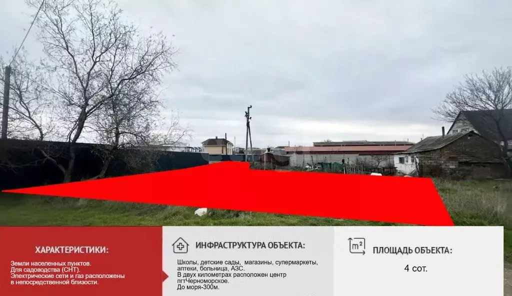 Участок в Крым, Черноморский район, с. Новосельское, Дружба СНТ ул. ... - Фото 1