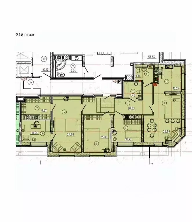 6-к кв. Тульская область, Тула просп. Ленина, 93 (225.7 м) - Фото 1