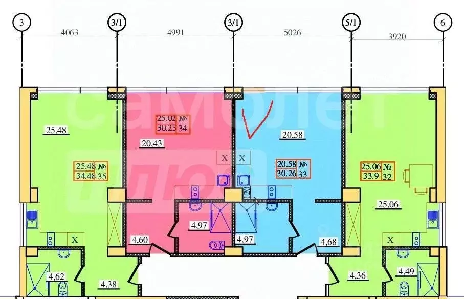 Студия Крым, Евпатория ул. Фрунзе, 20 (30.26 м) - Фото 2
