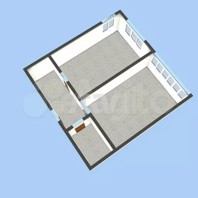 1-к. квартира, 41,5 м, 2/3 эт. - Фото 1