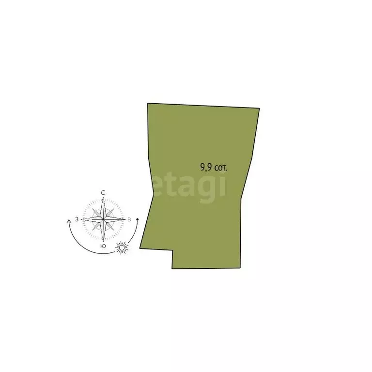 Участок в Белгород, улица Пугачёва (9.9 м) - Фото 1