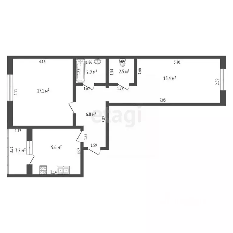 2-к кв. Ростовская область, Таганрог ул. Победы, 105 (54.3 м) - Фото 2