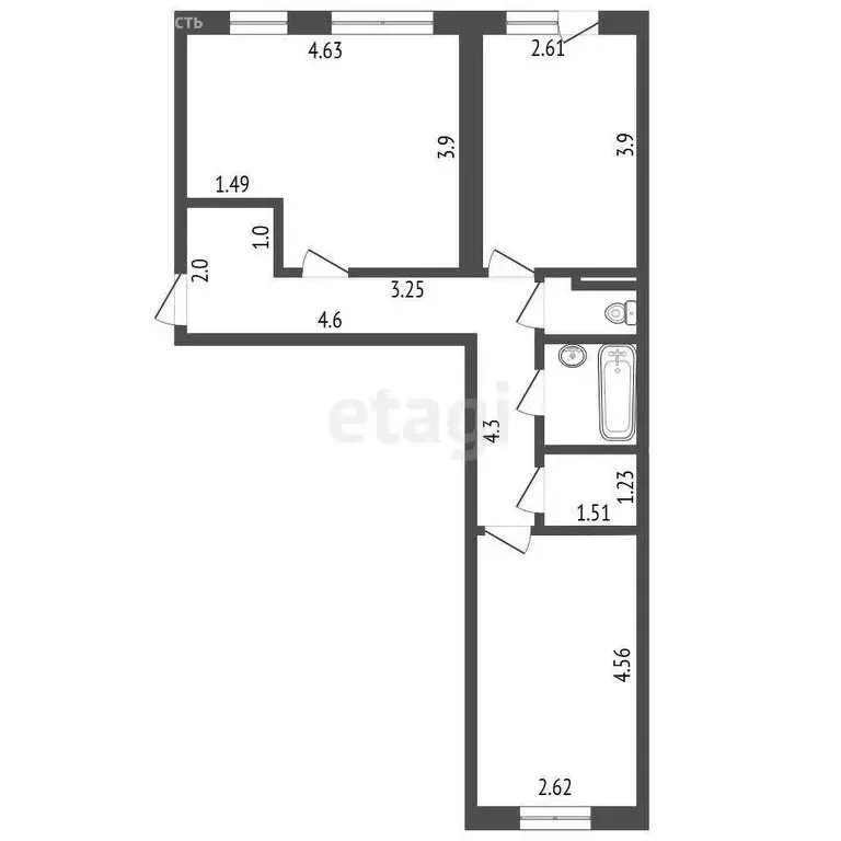 2-комнатная квартира: Ялуторовск, улица Свободы, 164к2 (54.7 м) - Фото 1