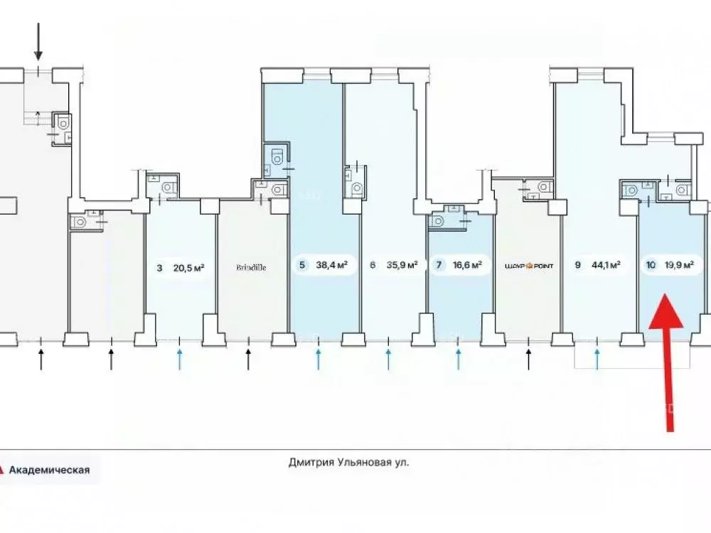 Помещение свободного назначения в Москва ул. Дмитрия Ульянова, 10/1К1 ... - Фото 2