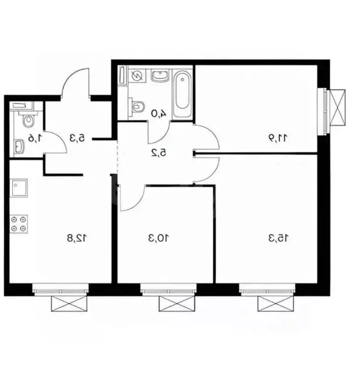 3-к кв. Московская область, Ленинский городской округ, Боброво пгт ул. ... - Фото 2