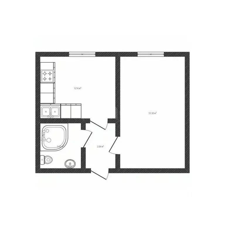 1-к кв. Краснодарский край, Краснодар пос. Березовый, ул. ... - Фото 2