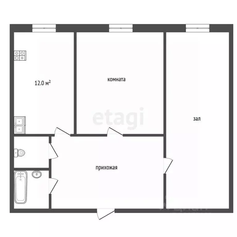 2-к кв. Ямало-Ненецкий АО, Муравленко пер. Новоселов, 4 (48.4 м) - Фото 0