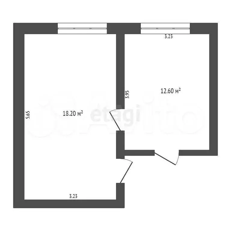 2-к. квартира, 44,3 м, 4/5 эт. - Фото 0