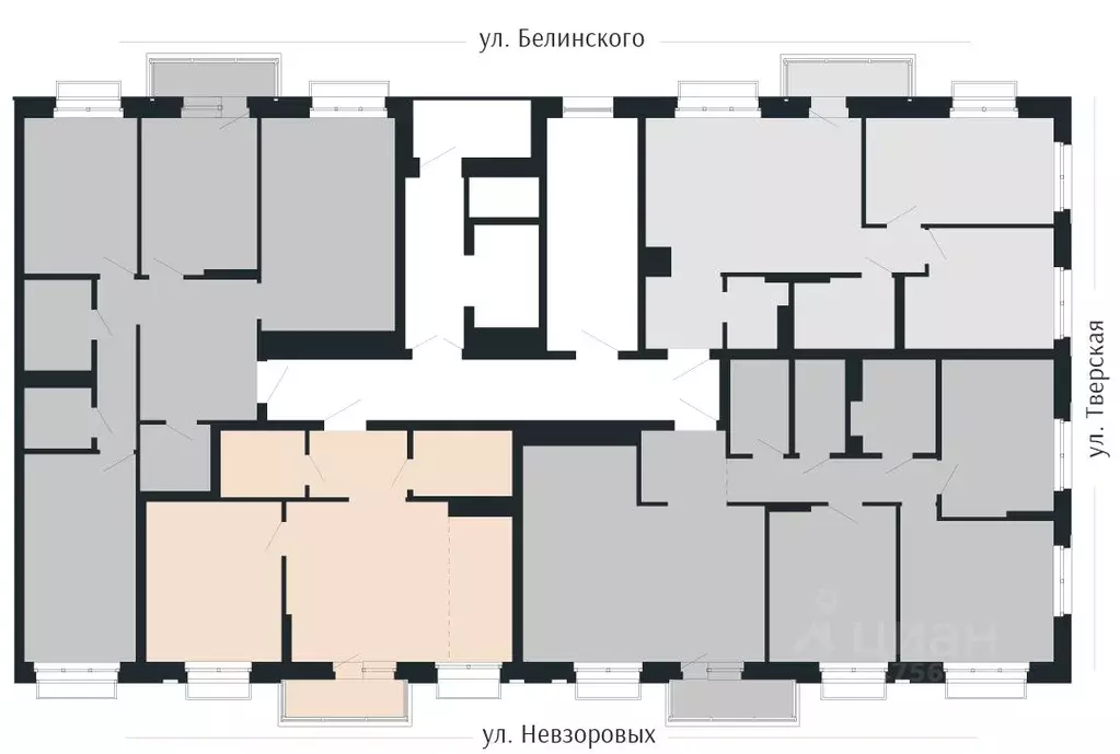 1-к кв. Нижегородская область, Нижний Новгород Резиденция жилой ... - Фото 1