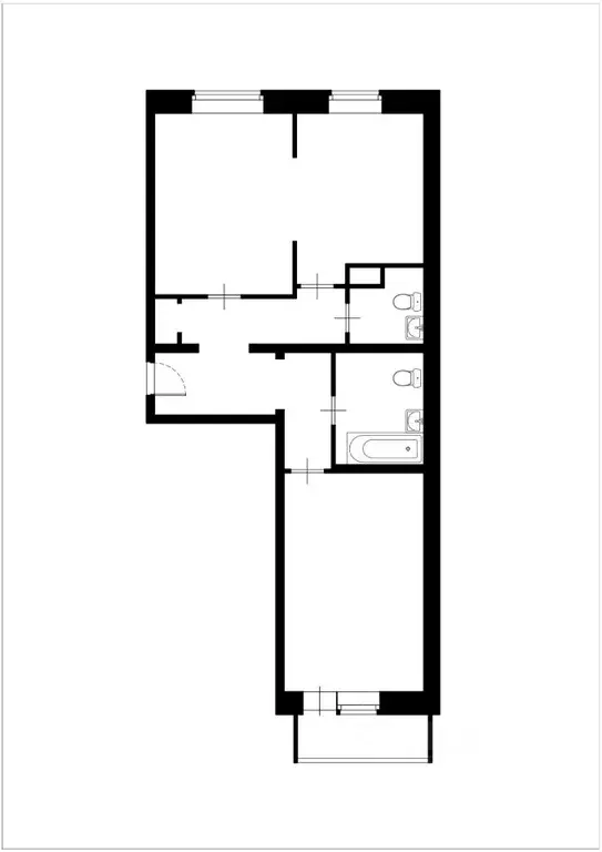 2-к кв. Санкт-Петербург просп. Славы, 52к1 (69.0 м) - Фото 2