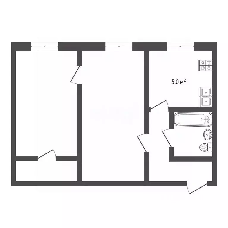 2-к кв. Удмуртия, Ижевск ул. 30 лет Победы, 45 (44.7 м) - Фото 2
