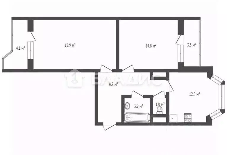 2-к кв. Московская область, Ленинский городской округ, д. Сапроново, ... - Фото 2