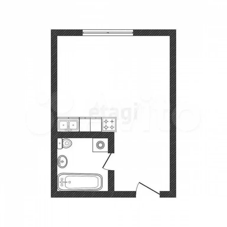 Квартира-студия, 20 м, 2/3 эт. - Фото 0