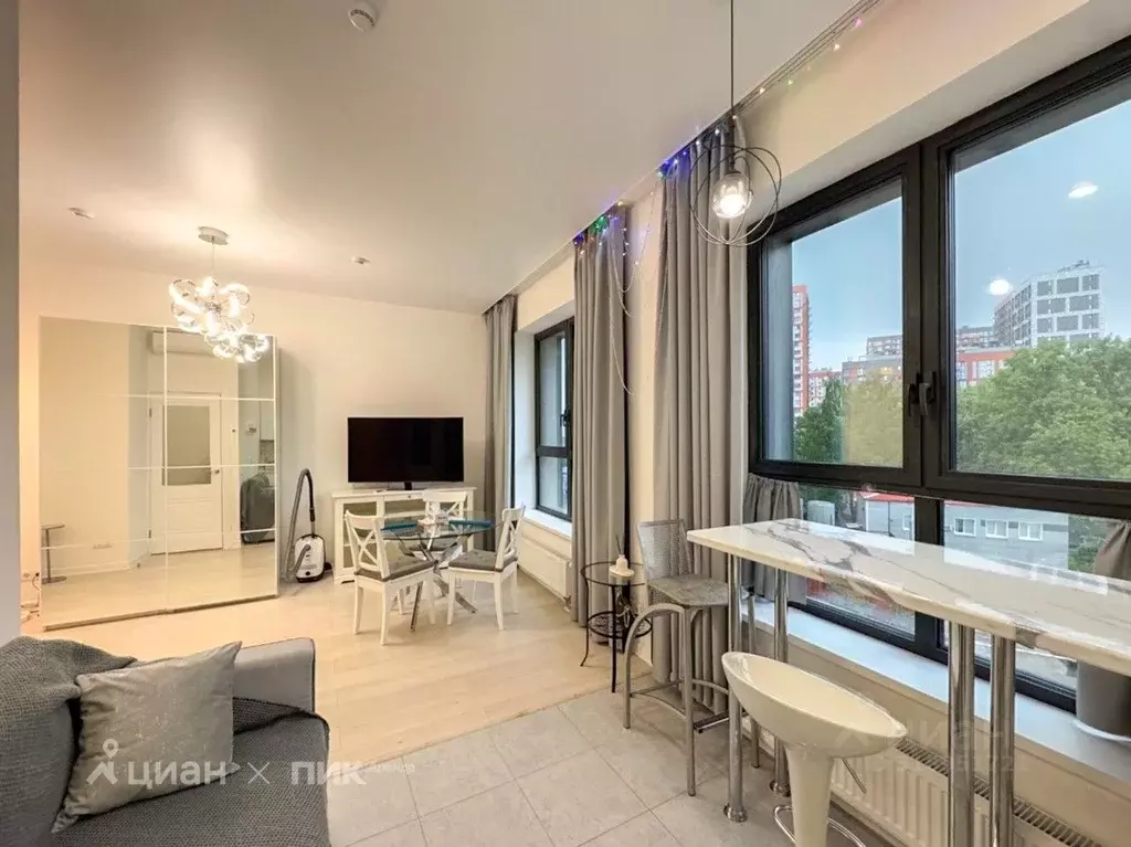 Студия Москва пер. 2-й Петра Алексеева, 5 (33.8 м) - Фото 1