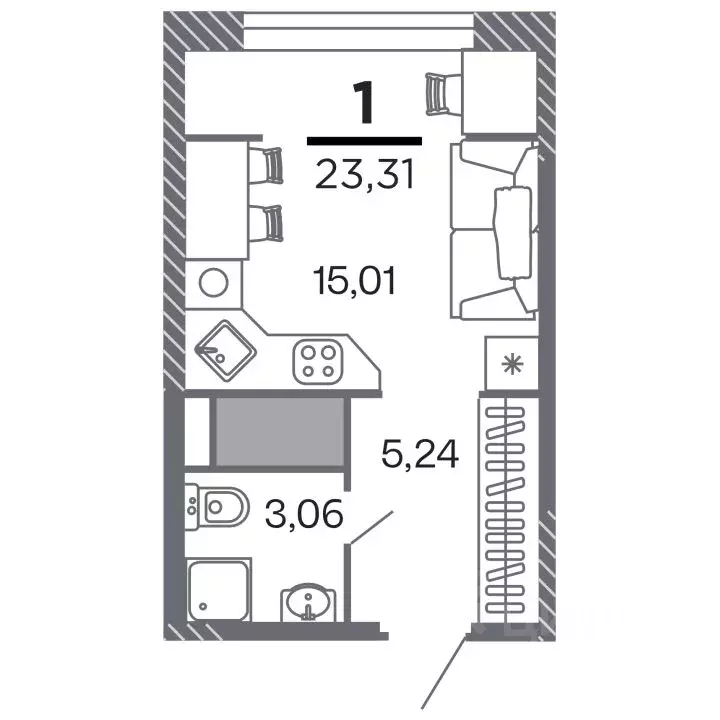 1-к кв. Рязанская область, Рязань Петра и Февронии жилой комплекс ... - Фото 0