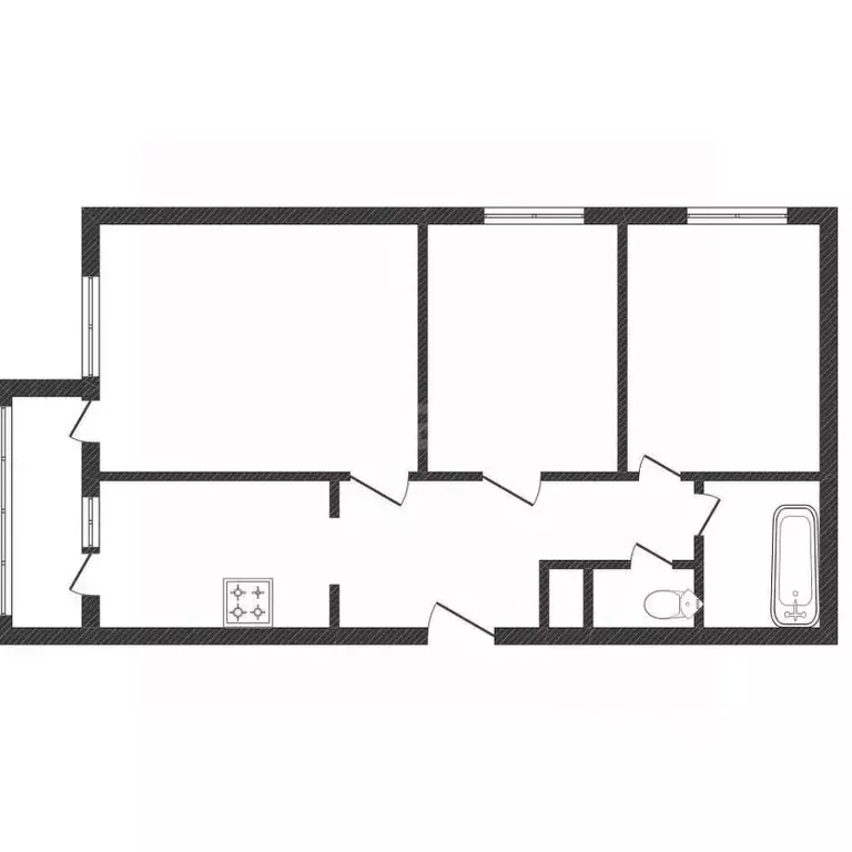 3-к кв. Смоленская область, Смоленский муниципальный округ, пос. ... - Фото 2