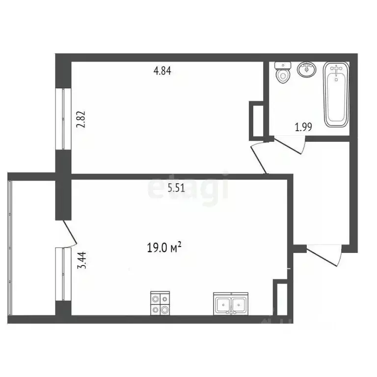 1-к кв. Мордовия, Саранск ул. Тани Бибиной, 1/4 (35.0 м) - Фото 1