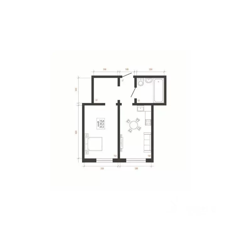 1-к кв. Иркутская область, Иркутск Сарафановская ул. (41.1 м) - Фото 0