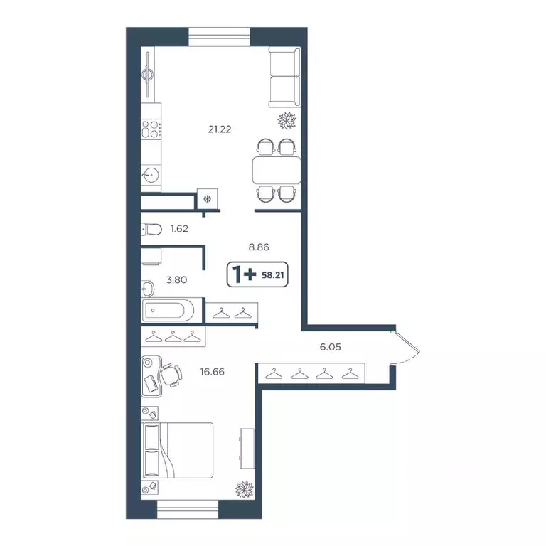 1-к кв. Тюменская область, Тюмень Мелиораторов мкр, ул. Голышева, 8А ... - Фото 1
