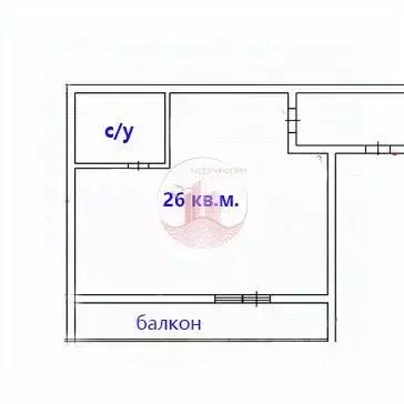 Студия Крым, Евпатория ул. Матвеева, 4 (26.0 м) - Фото 1