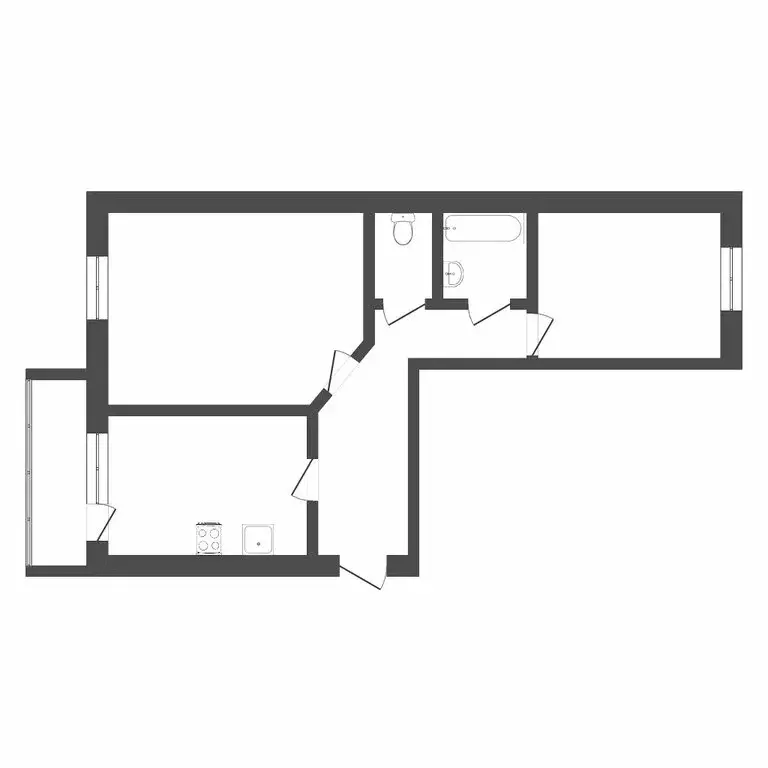 2-комнатная квартира: Тюмень, микрорайон Тарманы, улица Малышева, 24/1 ... - Фото 1