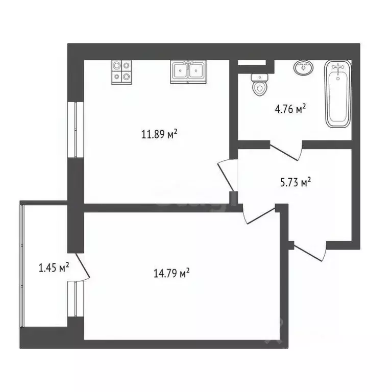 1-к кв. Ярославская область, Ярославский муниципальный округ, пос. ... - Фото 1