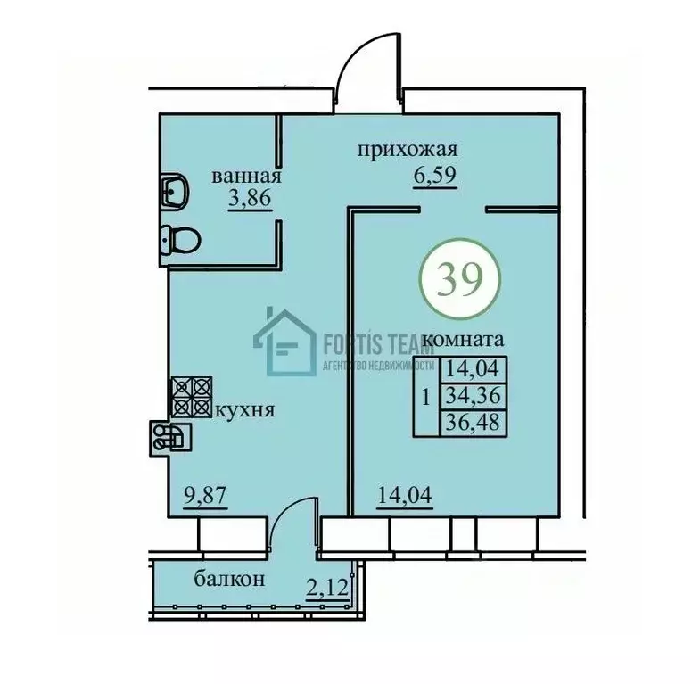 1-к кв. Ярославская область, Ярославский муниципальный округ, пос. ... - Фото 1
