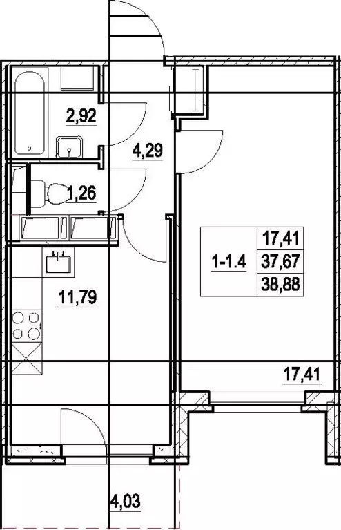 Продаётся 1-к квартира, 37.6 м - Фото 1