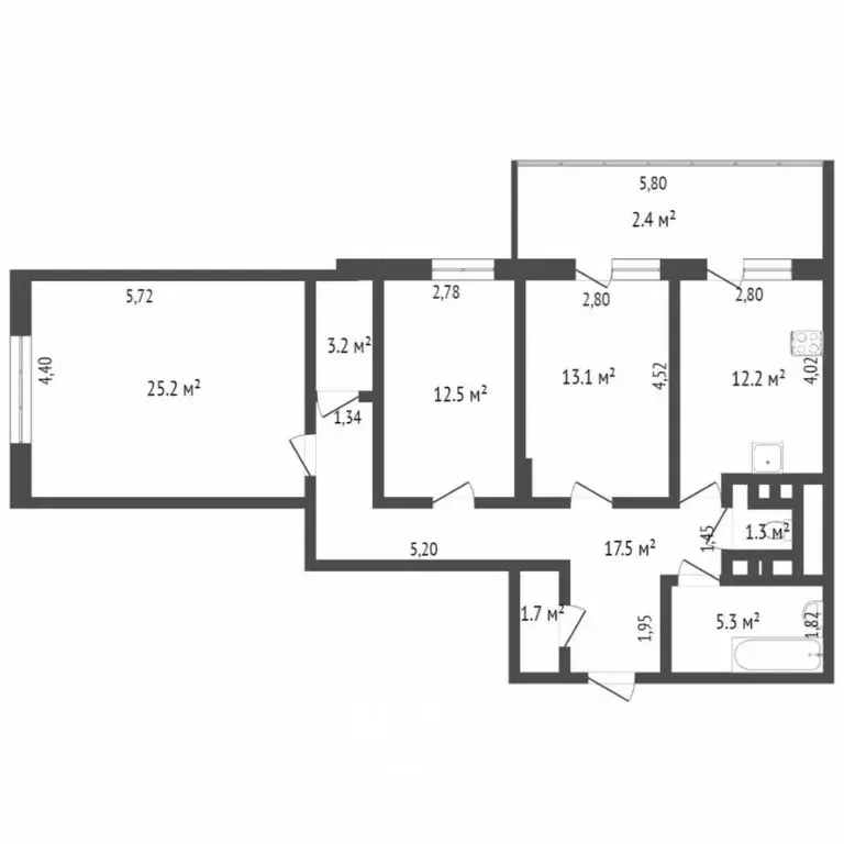 3-к кв. Московская область, Долгопрудный Набережная ул., 29к1 (92.0 м) - Фото 2