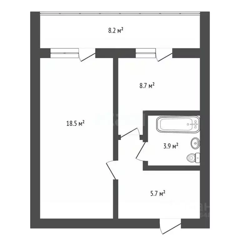1-к кв. Амурская область, Благовещенский район, с. Чигири ул. ... - Фото 1