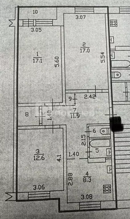3-к. квартира, 74 м, 2/5 эт. - Фото 0