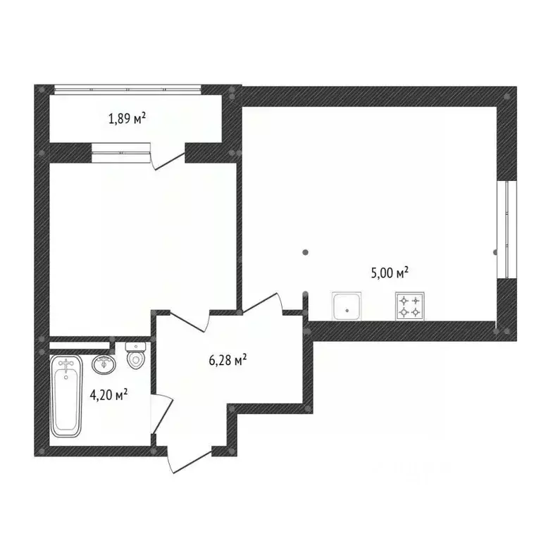 2-к кв. Башкортостан, Уфа ул. Евгения Столярова, 6А (43.8 м) - Фото 2