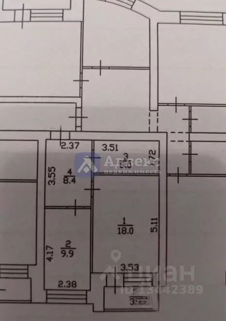 1-к кв. Тюменская область, Тюмень ул. Газовиков, 53к1 (42.3 м) - Фото 1