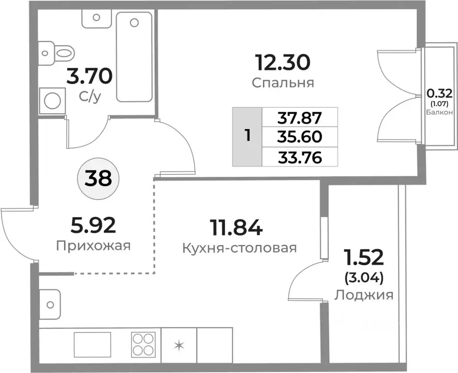 1-к кв. Калининградская область, Калининград Легенды Девау жилой ... - Фото 0