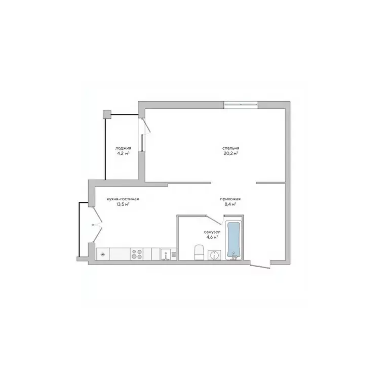 1-к кв. Крым, Судак ул. Инициативных, 80 (48.8 м) - Фото 0