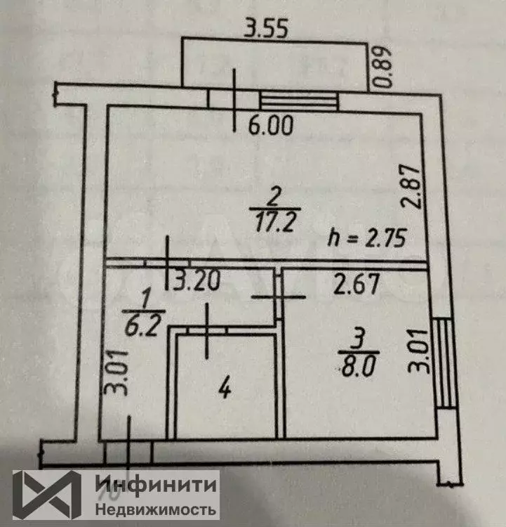 1-к. квартира, 35 м, 5/5 эт. - Фото 0