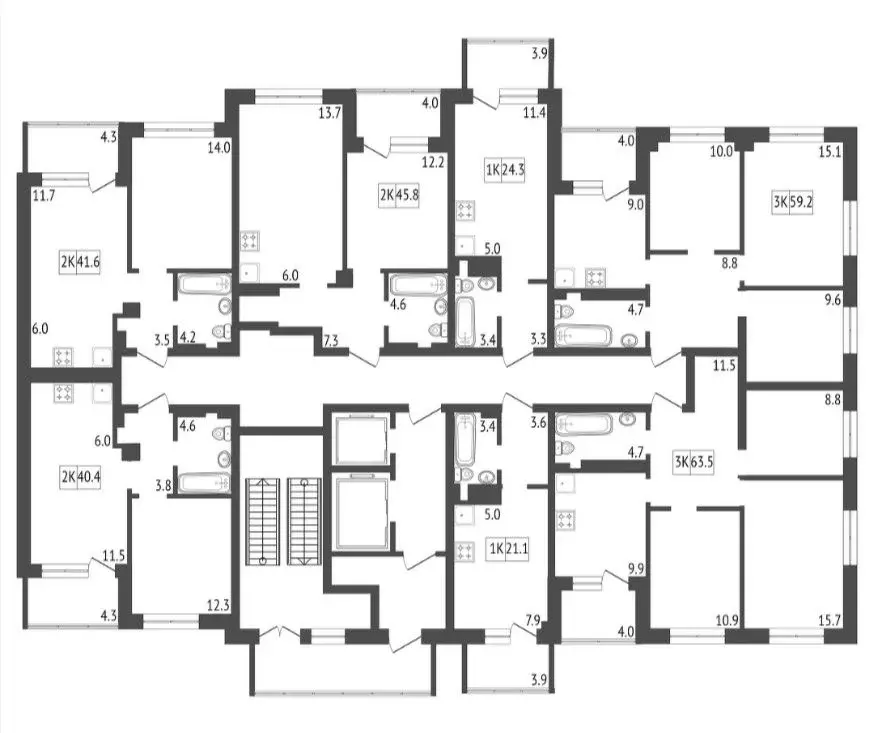 2-к кв. Красноярский край, Красноярск ул. Лесников, 51Б (45.6 м) - Фото 2
