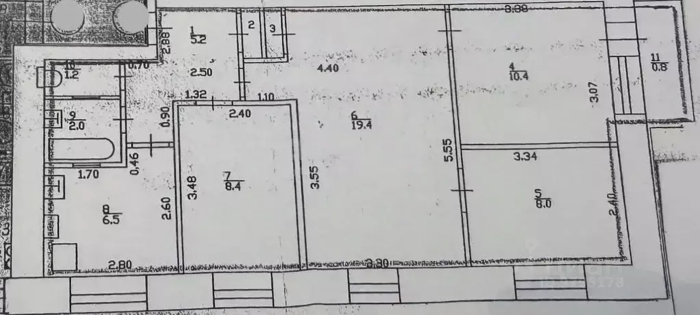 4-к кв. Татарстан, Казань ул. Академика Арбузова, 46/12 (62.1 м) - Фото 2