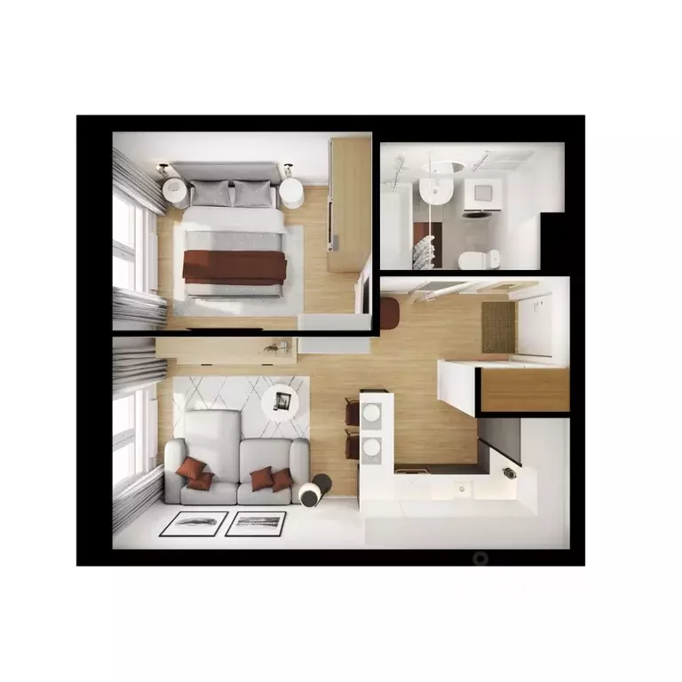 1-к кв. Ленинградская область, Всеволожский район, д. Новое Девяткино ... - Фото 2