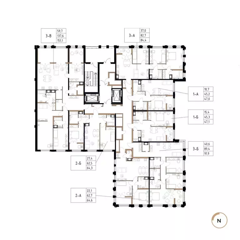 1-комнатная квартира: Череповец, Рыбинская улица, 69 (47 м) - Фото 1