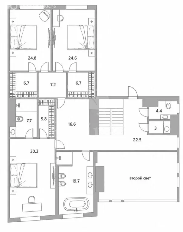 6-комнатная квартира: Москва, улица Советской Армии, 6 (488 м) - Фото 2