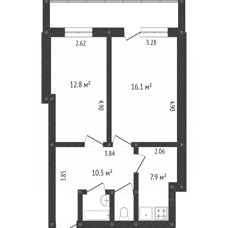 2-к кв. Вологодская область, Вологда Фрязиновская ул., 35 (52.0 м) - Фото 2