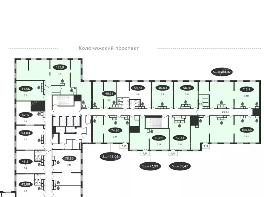 Офис в Санкт-Петербург Коломяжский просп., 19 (858 м) - Фото 2