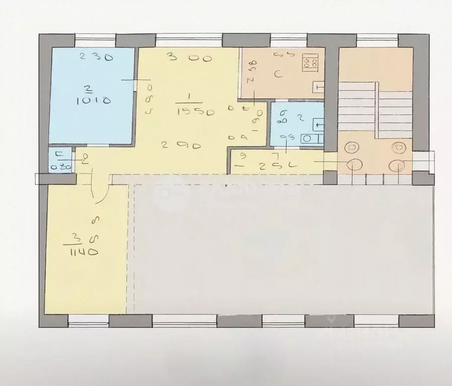 3-к кв. Татарстан, Казань ул. Восстания, 52 (55.0 м) - Фото 2