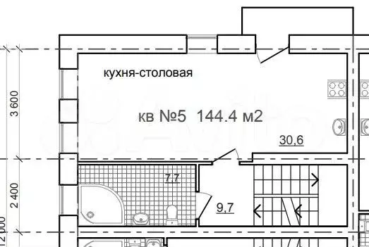 2-к. квартира, 144 м, 2/3 эт. - Фото 1