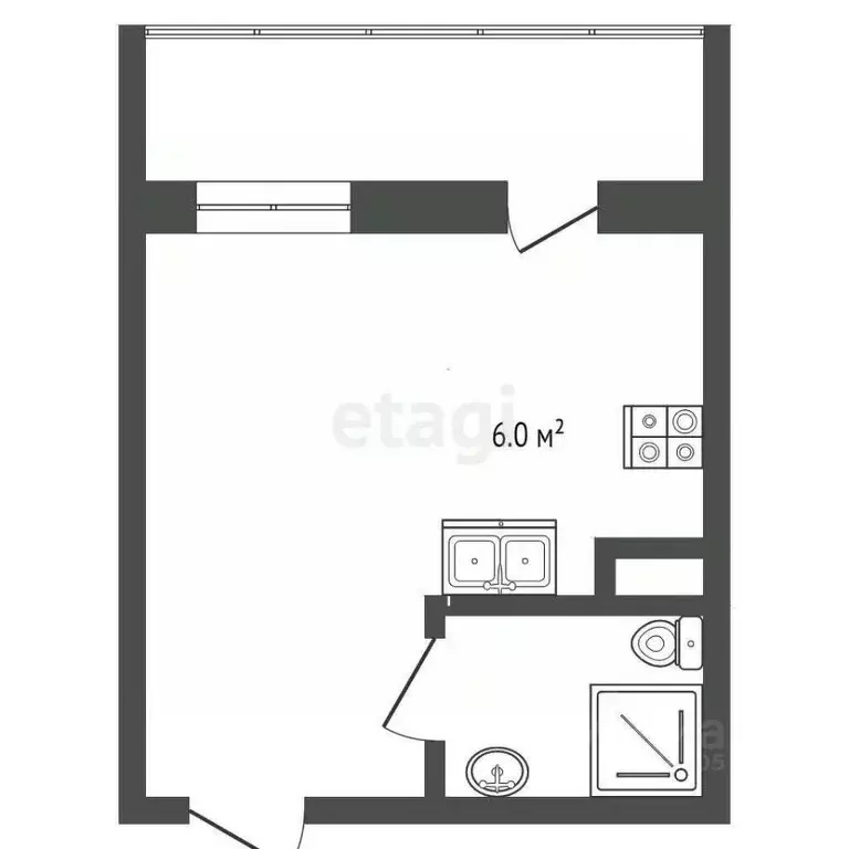 Студия Ростовская область, Ростов-на-Дону Привокзальная ул., 3/1 (30.8 ... - Фото 2