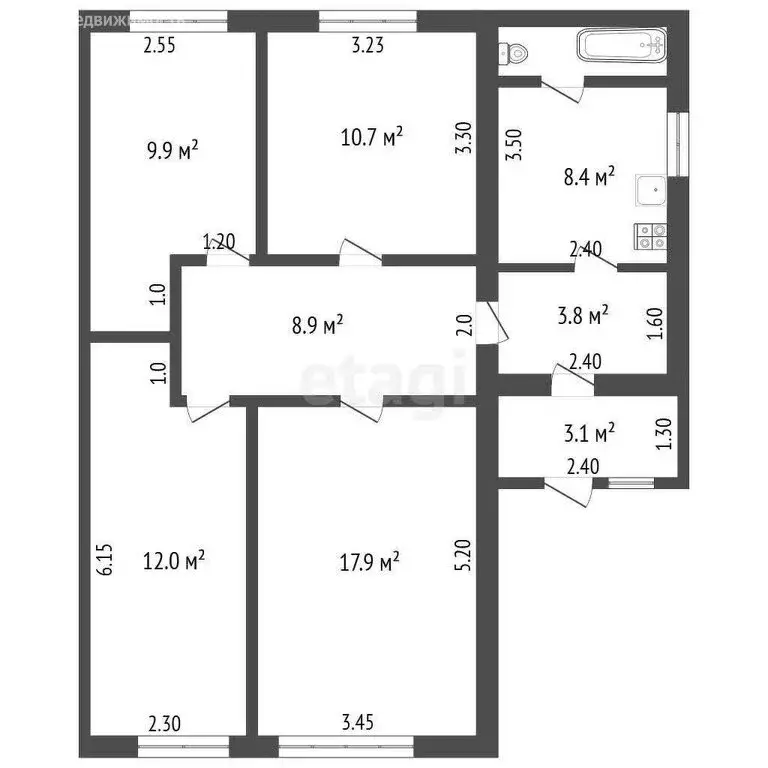 4-комнатная квартира: Терновка, Большая Коммунистическая улица, 57 ... - Фото 0