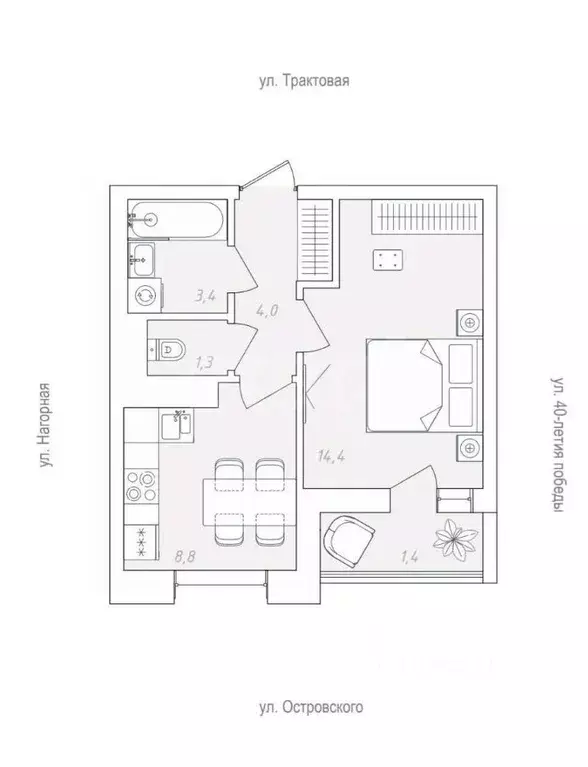 1-к кв. Пермский край, Пермь пос. Новые Ляды, Новый Звездный жилой ... - Фото 2